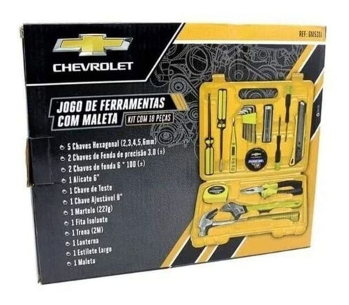 Imagem 3 de 3 de Kit Jogo Ferramentas Completa Chevrolet Gm 18 Peças