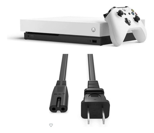 Cable Alimentación 2 Polos Para Consolas Xbox One Blanca S