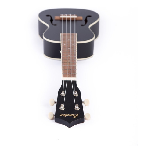 Ukelele Negro Tenor Bamboo U-26 Violin Con Funda Y Pua