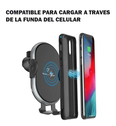 Cargador Inalambrico Soporte Para Auto Iphone 8/X Wireless Magnetico Samsung