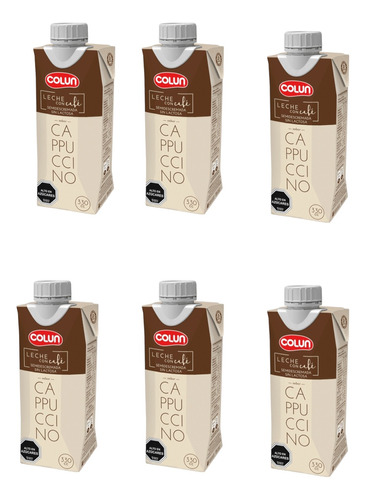 Cappuccino Sin Lactosa,descremada Leche Con Café Pack X6  