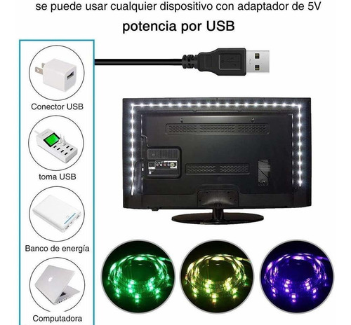 Tira Led Bluetooth 6.5 Ft/2m Luces Led Controlada Por App