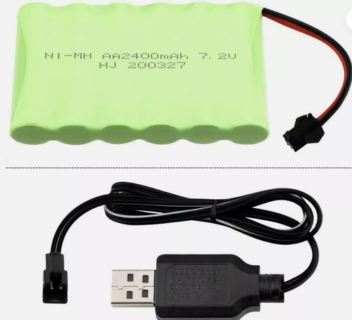 Bateria 2400mah 7.2v Ni-mh Aa Sm-2p 2pin Rc Car Truck