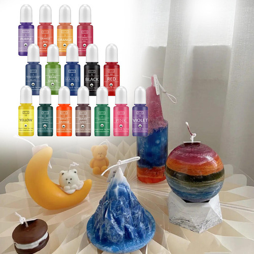 16 Uds. Concentrado De Tinte Líquido Para Velas Para Hacer