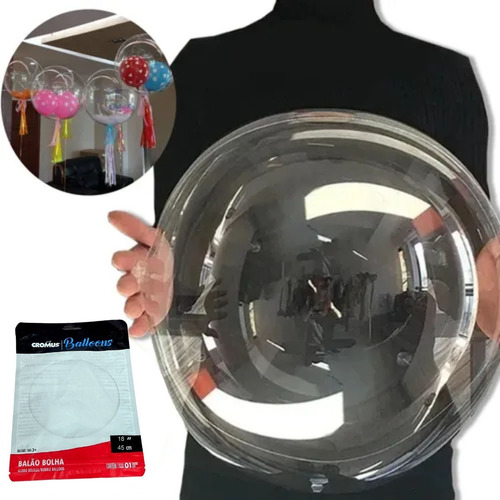 Globo De Burbujas Transparente 30 Pulgadas,10 Unidades Cromus