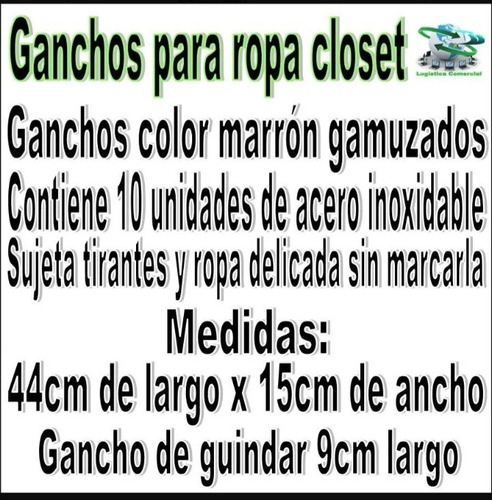 Imagen 3 de 7 de Ganchos Para Ropa Clóset Terciopelo 10 Unidades