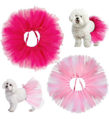 2 Tutús De Perro Rosa Para Perros Grandes, Medianos Y Falda