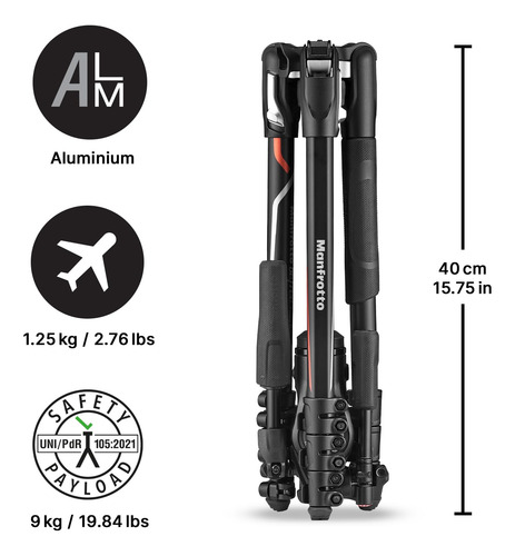 Trípode Manfrotto Befree Live Advanced De Aluminio Con Fluid