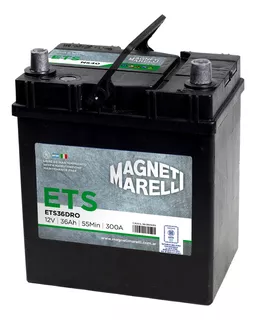 Bateria Marelli 12 X 36 + Derecha Ets36dro 36ah Fit Spark