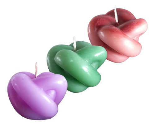 Combo Velas Nudos X3 Aromáticas 80gr C/u Adorno Hogar