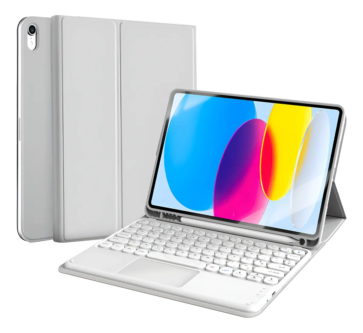 Capa P/ iPad 10ª/11ª Geração 10.9" Wb Com Teclado E Trackpad Cor Cinza