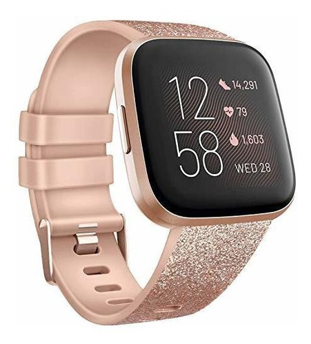 Malla Para Fitbit Versa 2/ Versa/lite/se Dorado Rosa Small