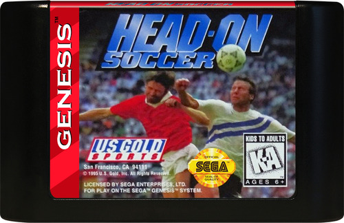 Cartucho Juego Head-on Soccer Sega Genesis 16 Bits