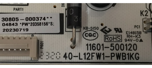 Fuente Tcl 30805-000374 40-l12fw1-pwb1kg 55s41r (Usado)