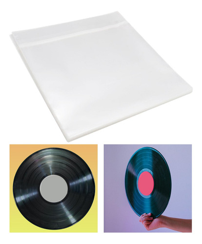 50 Fundas Protectoras For Discos De Vinilo, Bolsa