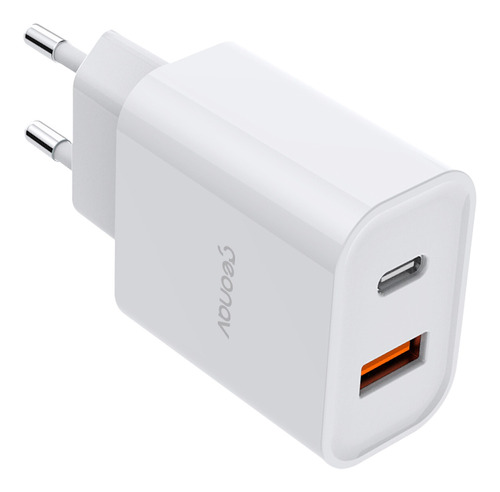 Carregador Adaptador De Parede Turbo 1 Usb-c 20w E 1 Usb 18w