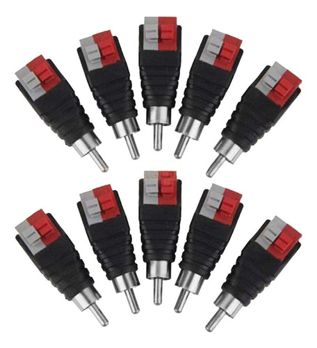 Adaptador De Conector Lollipop , Rca Macho, X10 Unidades