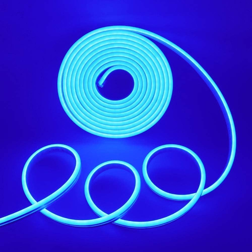 Imagen 2 de 3 de Combo Neón Flex Color Fijo 5mts Exterior 12v + Fuente 220v