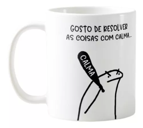 Caneca Meme Boneco Palito Flork Divertida Debochada