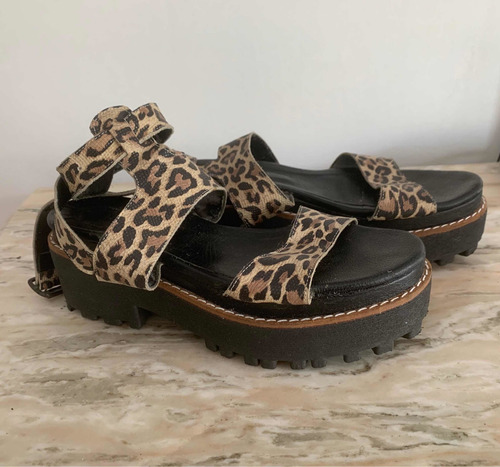 Sandalias Romanas Animal Print Bag And The Belt 38