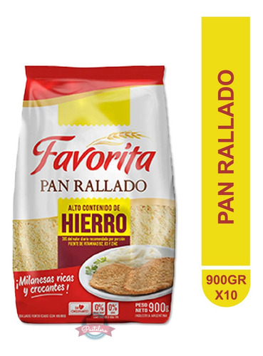 Pan Rallado 10x900gr Favorita