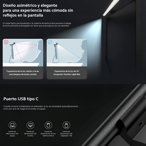 Xiaomi Mi Computer Monitor Light Bar Lámpara Led Lectura