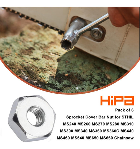 Tuerca De Barra Para Motosierra Sthil Hipa Ms170 Ms180 Ms200