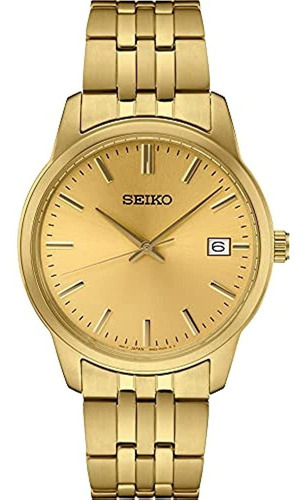 Reloj De Vestido De Cuarzo De Seiko Hombres Con Correa De Ac