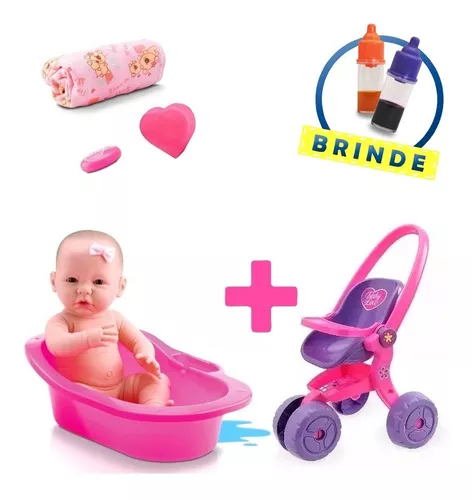 Lançamento!! Boneca Bebe Estilo Reborn Banho De Carinho 8045