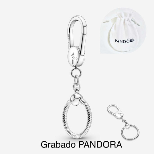 Llavero Moments Compatible Marca Pandora,plata+bolsa