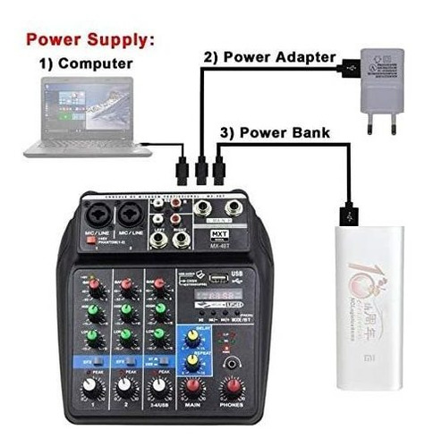 Console MXT MX-A4BT de mistura 110V/220V