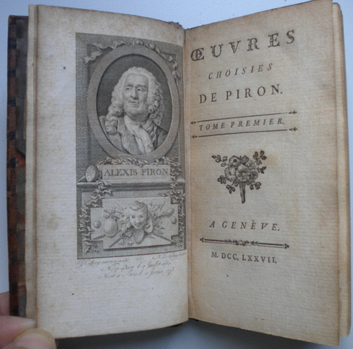 1777 / Piron / Oeuvres Choisies De Piron (2 Tomos) A Genéve 