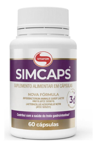 Simcaps Probiótico Vitafor 60 Cápsulas