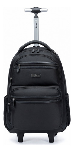 Mochila Executiva Rodinhas Reforçada Viagem Resistente Cor Preto Desenho Do Tecido Liso
