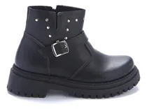 Comprar Borcegos Mujer Botitas Caña Media Tachas Hebillas (cj\u002F704)