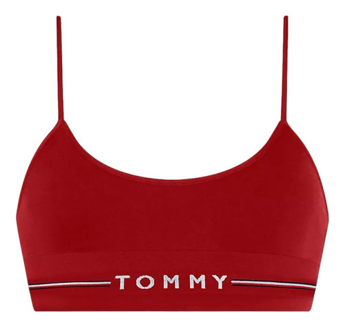 Top Bralette Tommy Hilfiger Unlined Rojo 100% Original