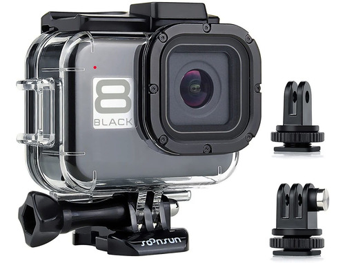 Carcasa Impermeable Para Gopro Hero 8 Black Mas Adaptadores