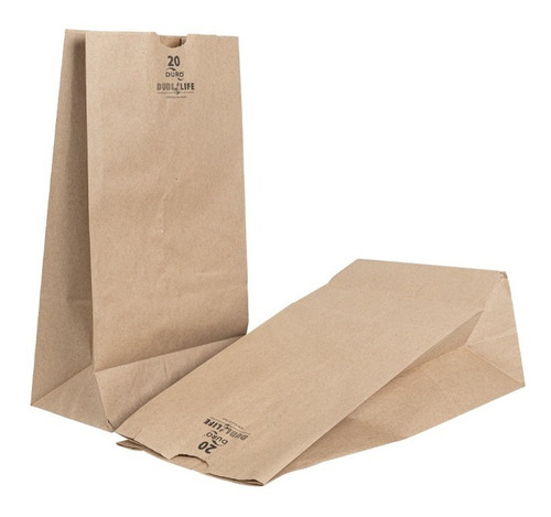 Pack 100 Bolsas Papel Kraft Ecológica Biodegradable Mayoreo