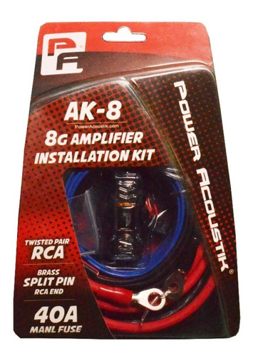 Kit De Instalación Cal 8 Power Acoustik Ak-8 + Q Db Drive