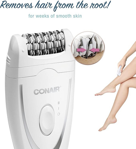 Depiladora De Vello Inalámbrica Recargable Conair Blanco