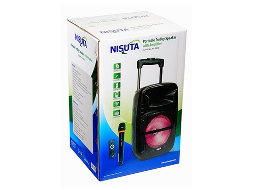 Parlante Bluetooth Portatil Nisuta Ns-pa8b Microfono Bateria