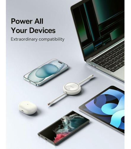 Baseus Usb-c Mini Cable De Carga Retráctil De 100 W, Blanco