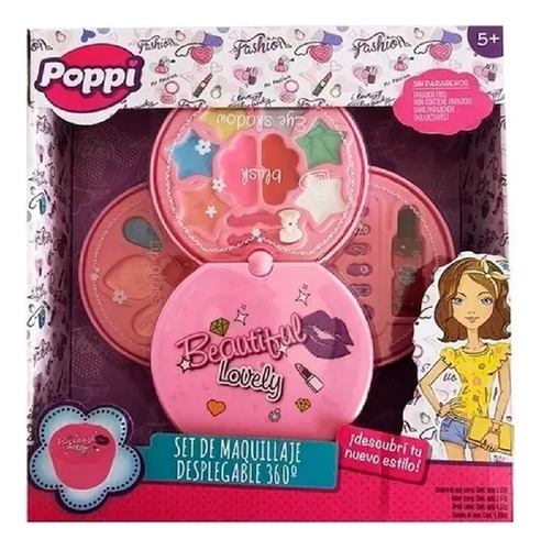 Set De Maquillaje Poppi Desplegable 360 Maquillaje Y Uñas