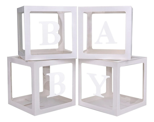 Cajas De Bebé Con 4 Piezas De Letras Para Baby Shower,...