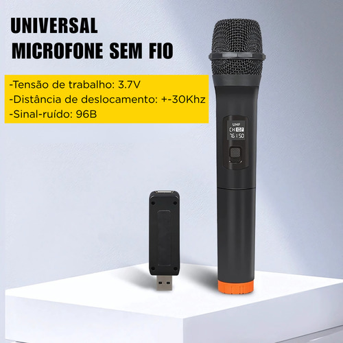 Microfones Duplo Sem Fio Smart Profissional Dinâmico Karaoke