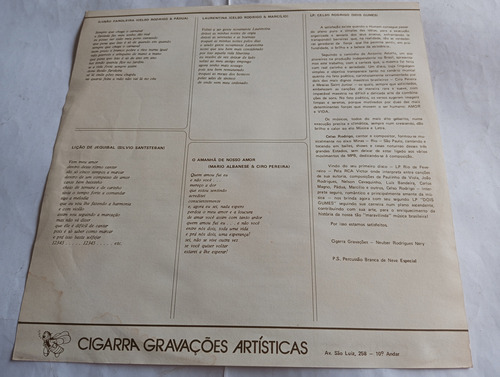 Disco Vinil Celso Rodrigo Dois Gumes 1981 Raro C/encarte (Usado)