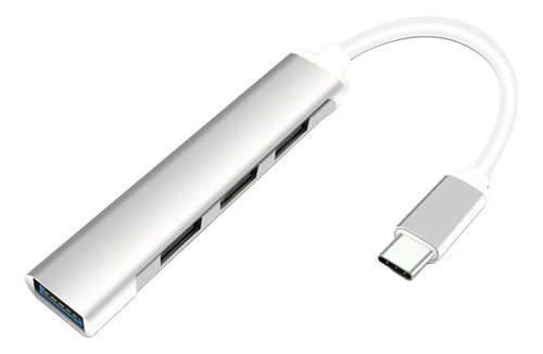 Tipo C Hub Splitter Usb 3.0 Hub Transferencia De Datos Plata