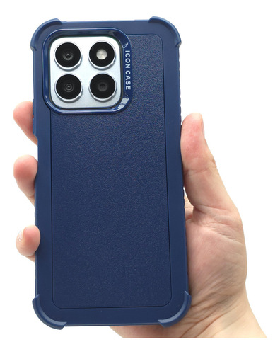 Funda Protector Case 3 En 1 Para Honor X8c Uso Rudo Carcasa Multishield - Azul Marino Honor X8c