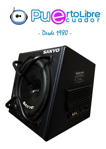 Sanyo Potente Bajo Subwoofer Amplificado 1400w + Kit Cables