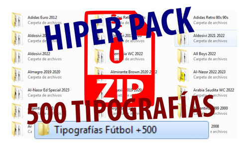 Tipografías Vectorizadas X500 Hiper Pack Único